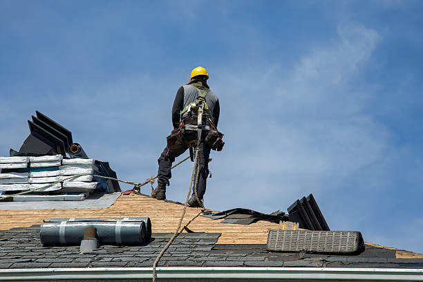 Professional Gutter Installation technician working in Thaxton, VA